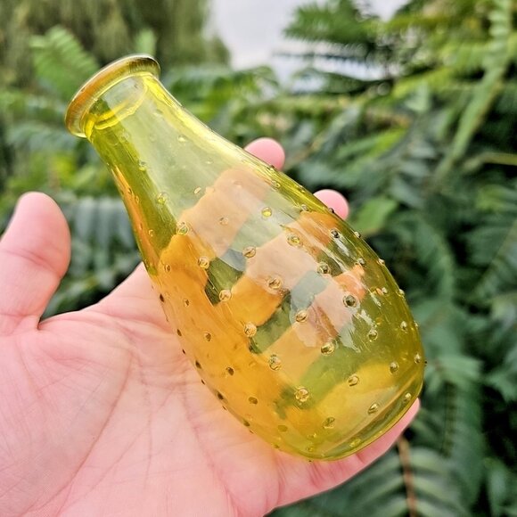 Hobnail Glass Bud Vases Set Of 3,  MCM Vintage 5.50” - Picture 9 of 16